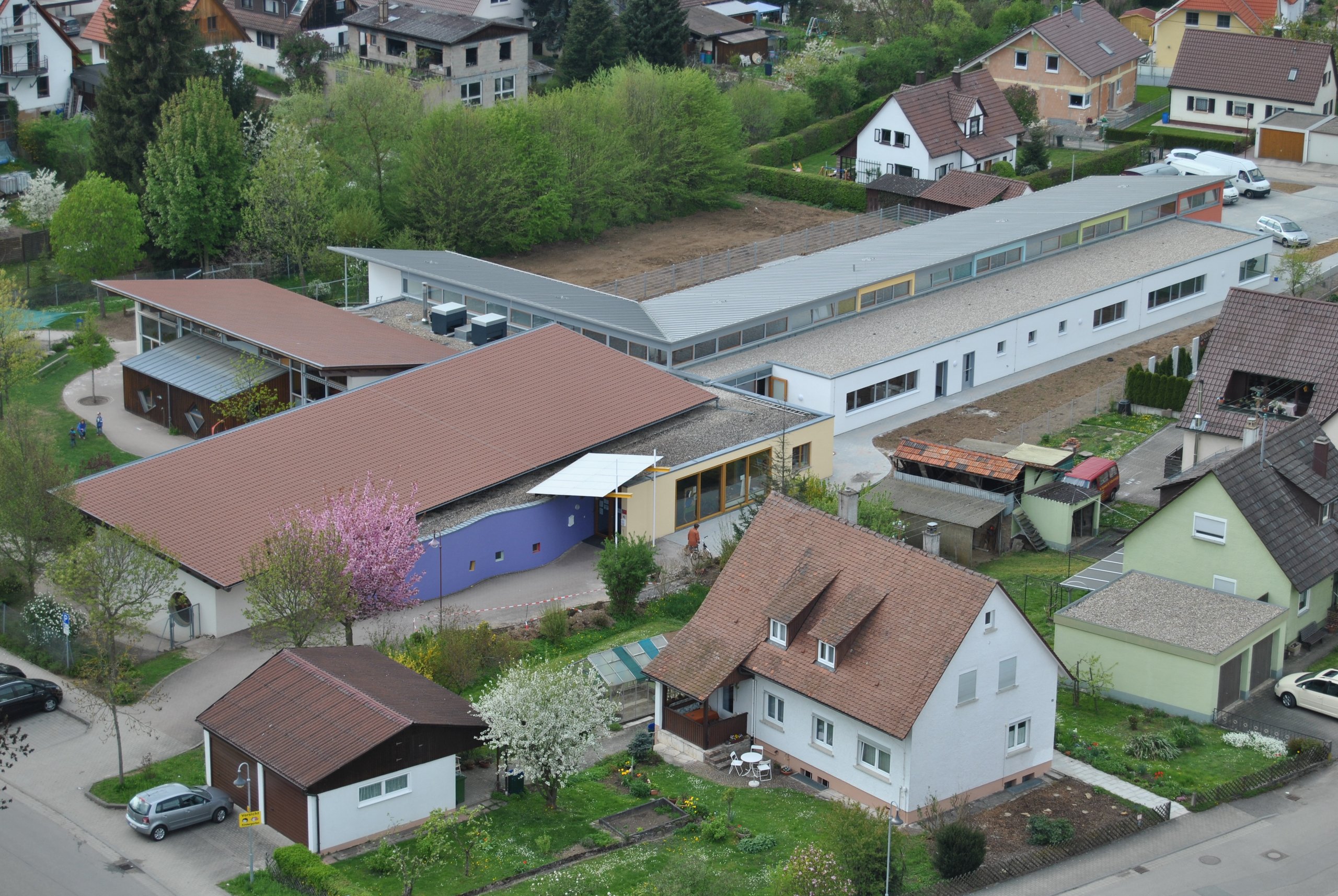 Die Kindertagesstätte von oben